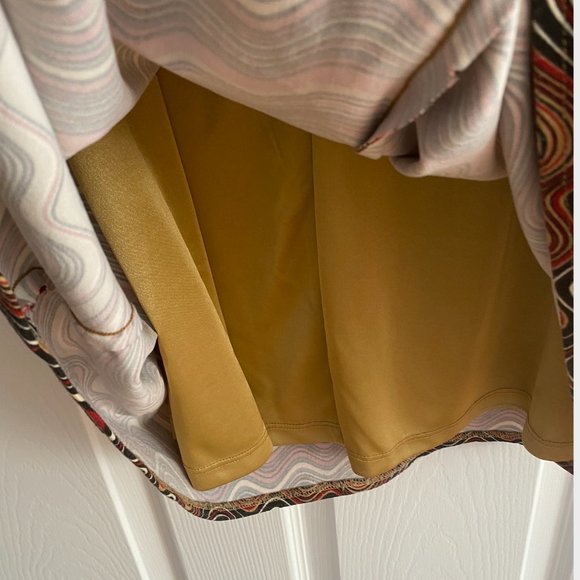 David Meister Wavy Stripes Cap Sleeve Midi Dress - size 8 - Picture 7 of 7